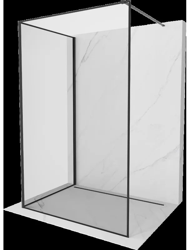 Mexen Kioto sprchová stena Walk-in 100 x 90 cm, čierny vzor, čierna - 800-100-212-70-70-090