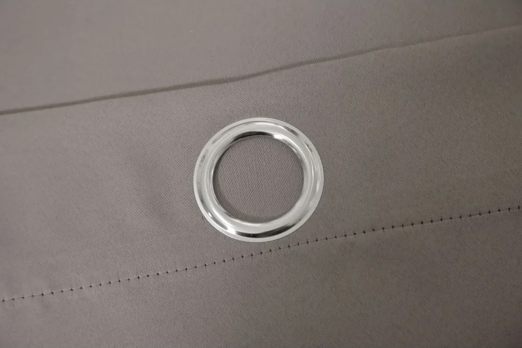 Záves OXFORD 140x270 cm, sivo-hnedý Zavesenie: Riasiaca páska