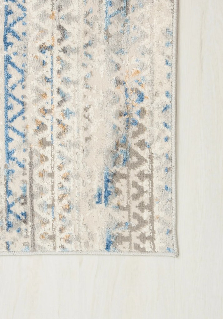TA Koberec G494B WHITE/D_BLUE PORTLAND HIL Biely Obdĺžnikový Rozmer: 160x220 cm