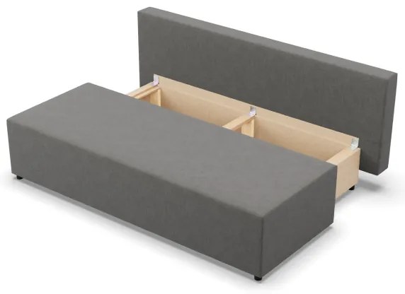 Dvojmiestna pohovka FERMO Lux rozkladacia, tmavosivá