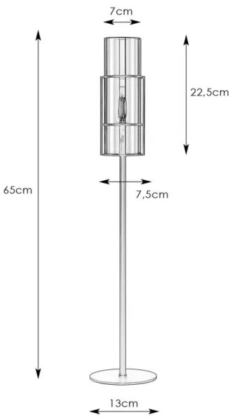 Markslöjd 108560 - Stolná lampa TORCIA 1xE14/40W/230V 65 cm čierna