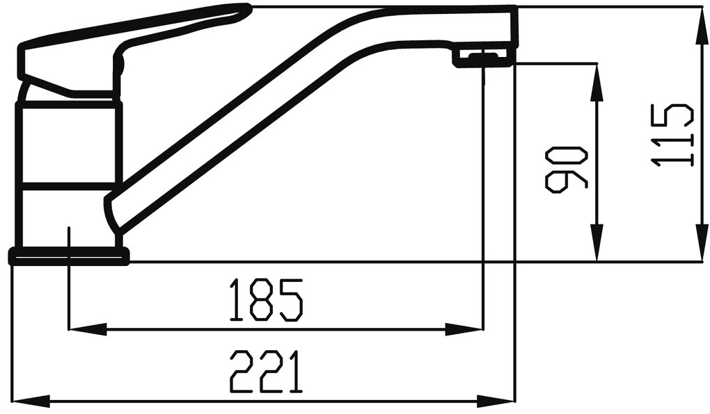 Novaservis, Umyvadlová dřezová baterie Metalia 54, chrom, 54096-0