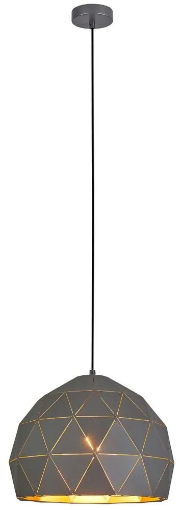 ITALUX MDM-3471-1 GR+GD - Luster na lanku HARLEY 1xE27/40W/230V antracit