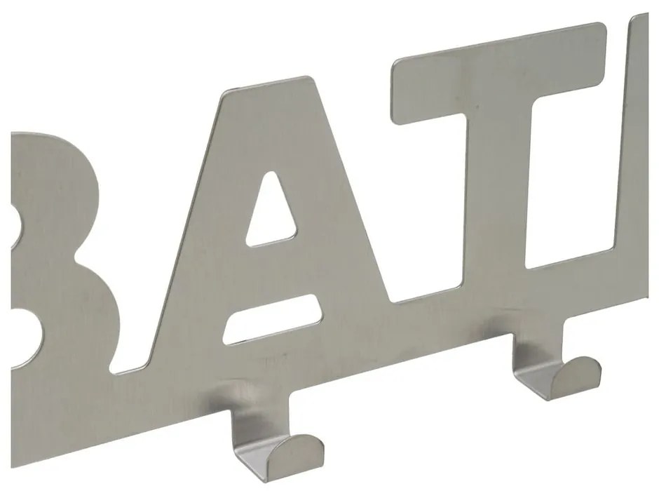 Kovový vešiak na dvere v matne striebornej farbe 32 cm Bath – Casa Selección