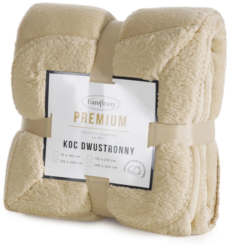 BUKLÉ DEKA TEDY 150X200 CM SVETLOBÉŽOVÁ