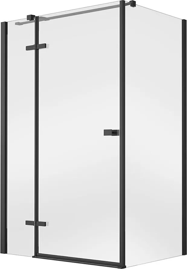 Besco Obdĺžnikový sprchovací kút PIXA BLACK R 100x80 (100x90, 120x80, 120x90), výška 195 cm - bez vaničky BESCO-Rozmery: 120x80, BESCO-Orientácia: Ľa…