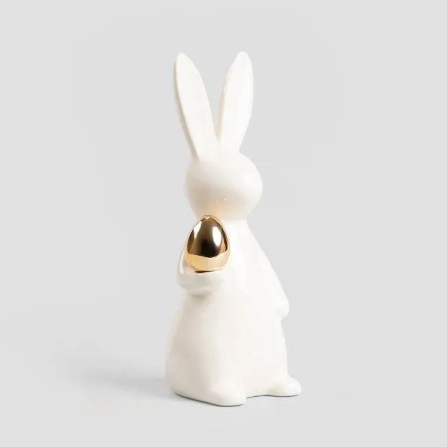 Veľkonočná dekorácia YAMI zajačik so zlatým vajíčkom 845159