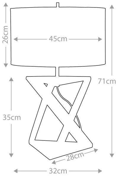 Elstead AEGEUS-TL - Stolná lampa AEGEUS 1xE27/60W/230V