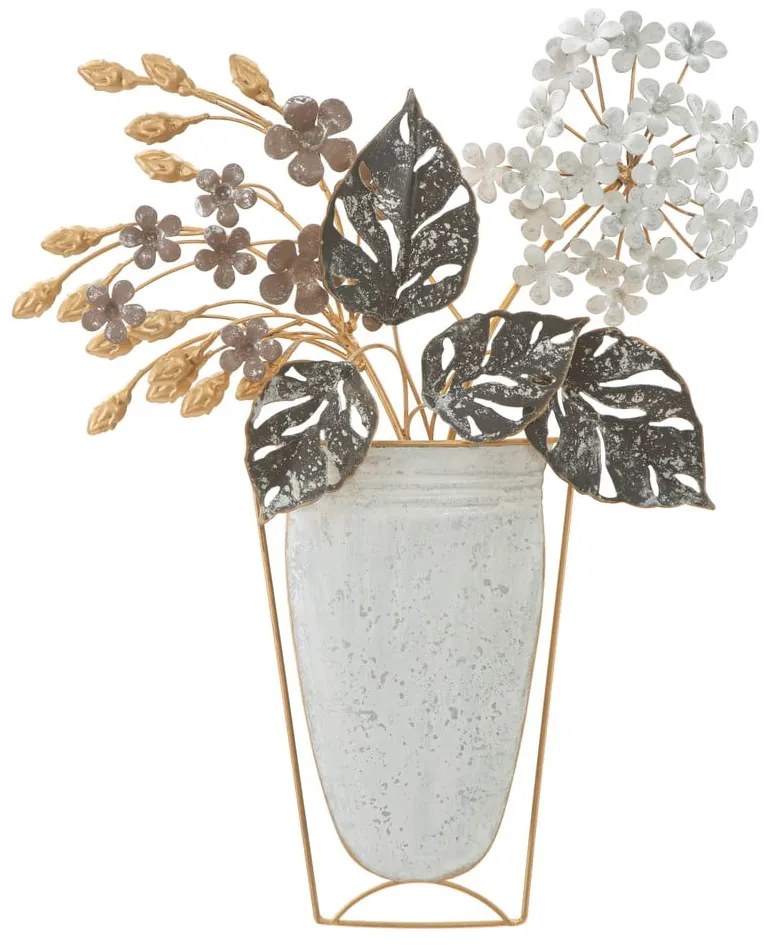 Kovová nástenná dekorácia 45,5x53 cm Floral – Mauro Ferretti