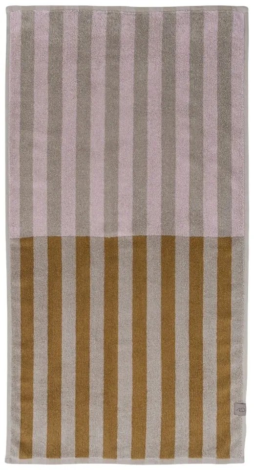 Hnedo-béžový uterák z bio bavlny 50x90 cm Disorder - Mette Ditmer Denmark