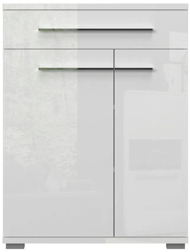 Komoda 2d1s Piano Cpl21 lakovaná Biely Lesk