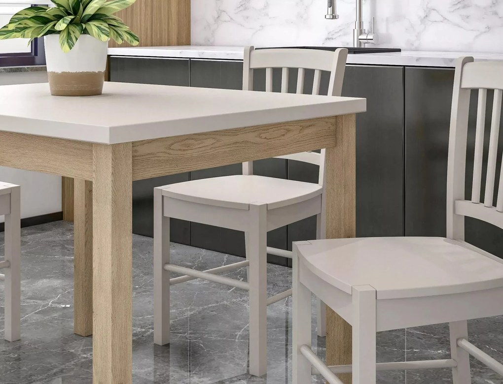 Jedálenský stôl Adam 80 cm kašmír/dub cremona torro