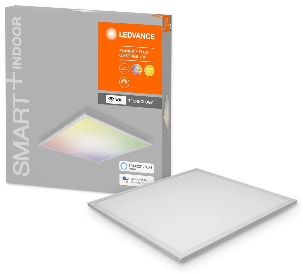 LEDVANCE Chytrý LED panel SMART WIFI PLANON PLUS, 36W, teplá biela, RGB, 60x60cm