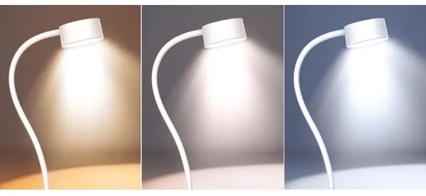 Solight WO3001-W- LED Stm. flexib. lampa s klipom LED/2W/5V 3000/4000/6500K biela