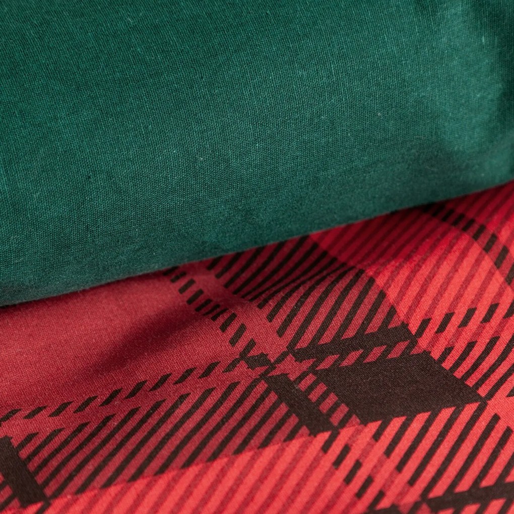 VIANOČNÉ RENFORCÉ OBLIEČKY GLORY 200X220 CM, 2 KS 70X80 CM VZOROVANÉ