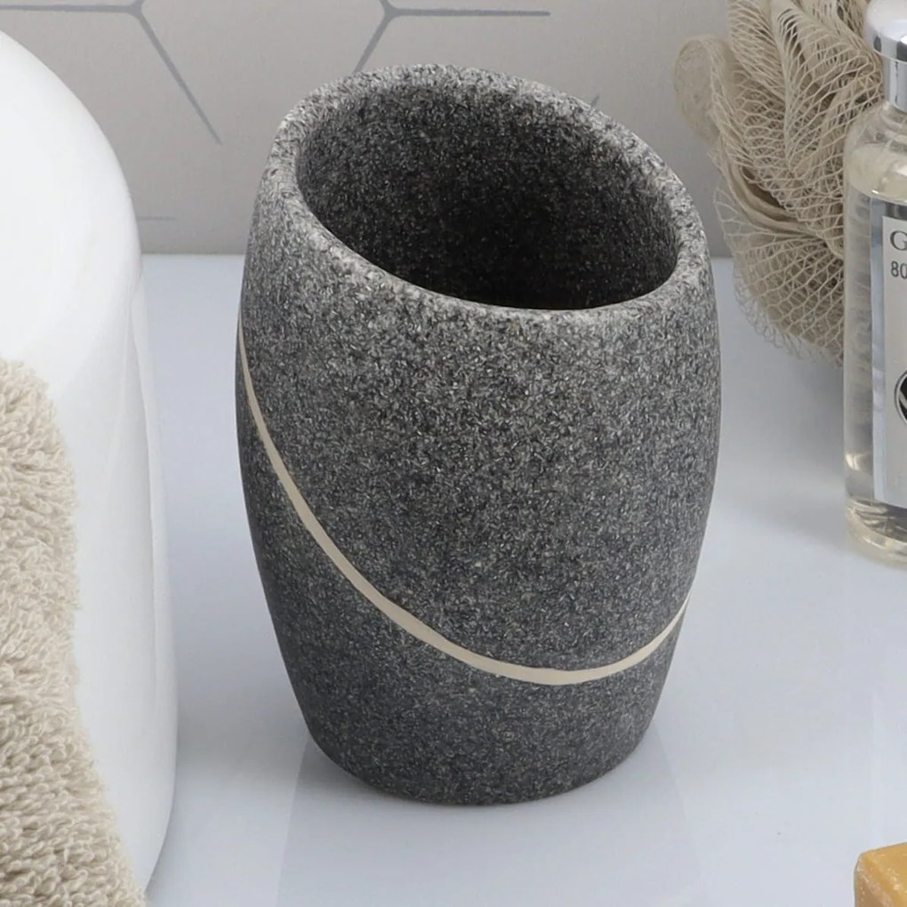 Kúpeľňový pohár Caldarela, sivá, 300 ml