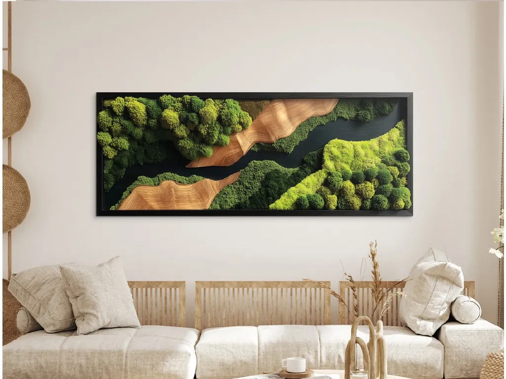 drevko |  Machový obraz Spočinutie (UV tlač)  35 x 90 cm