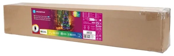 Aigostar - LED RGBY Vonkajší vianočný stromček 205xLED/6W/230V/8 funkcií 180cm IP44