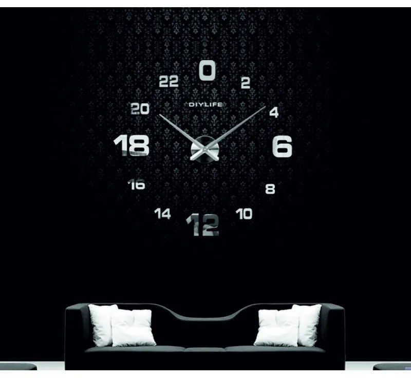 Moderné nalepovacie nástenné hodiny | 3D hodiny 12S022-Wall clock