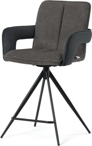 Barová stolička otočná 180° AUB-F1146 GREY2 sivá
