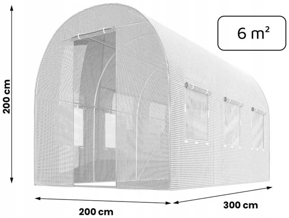 Global Income s.c. Záhradný fóliovník 2x3 m (6m2), biely