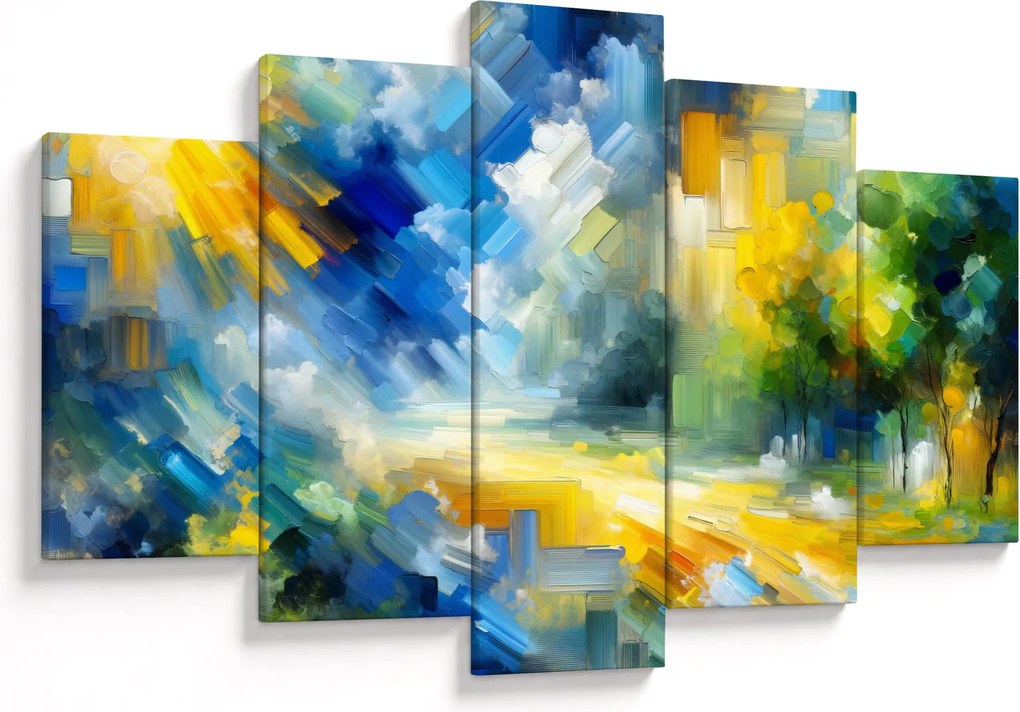 Obraz - Abstraktný slnečný deň (150x105 cm)