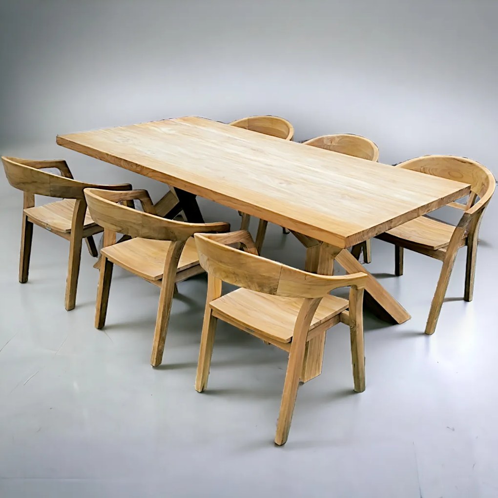 Stôl z nového TEAKU + ISABELLA set kresiel