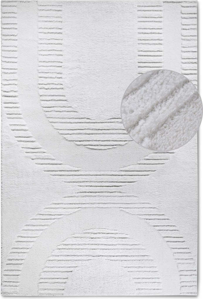 Kusový koberec Gallery 106089 Cream z kolekcie Elle, 200x280, biela, obývacia izba, ELLE Decoration