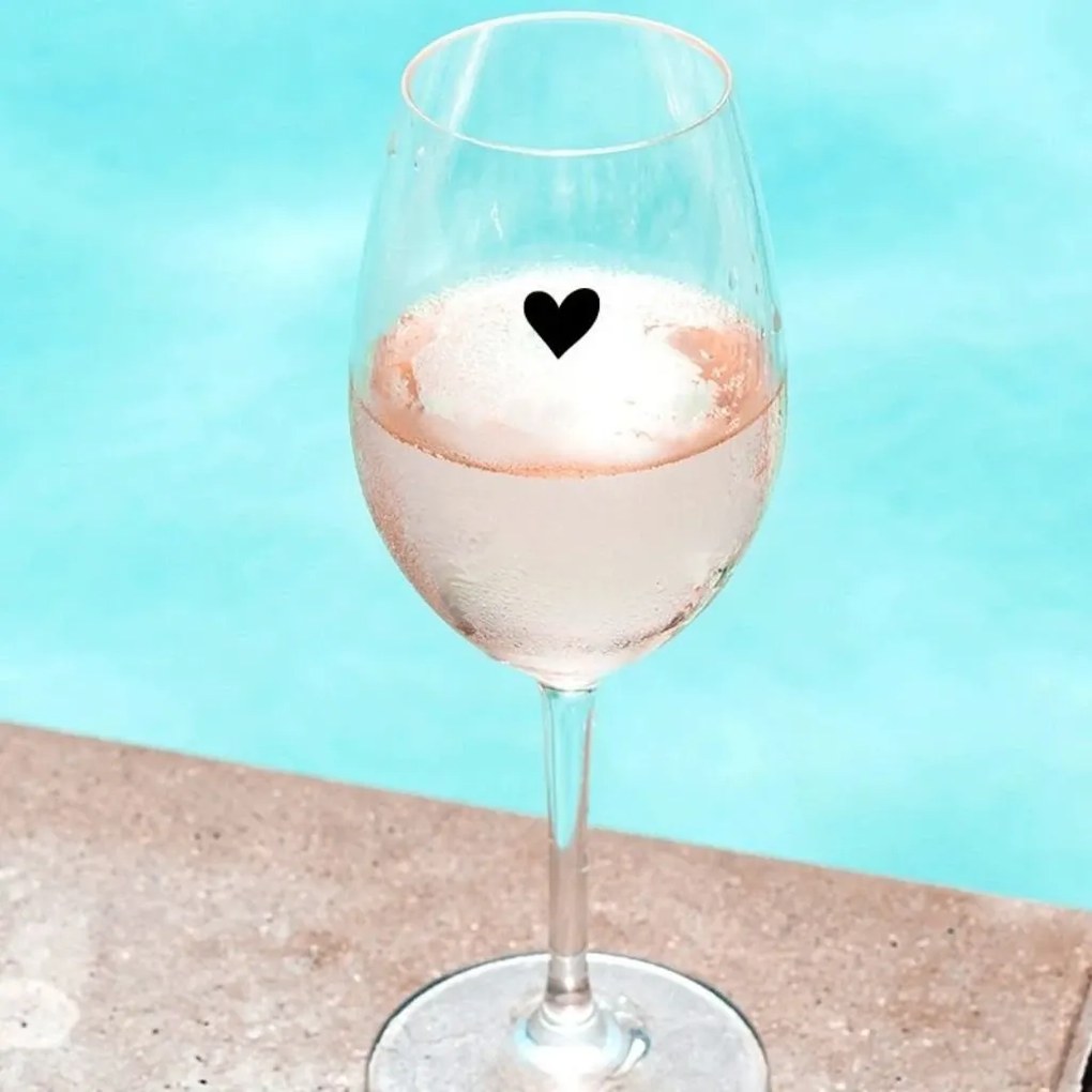 Ahome Číry pohár na víno Srdce