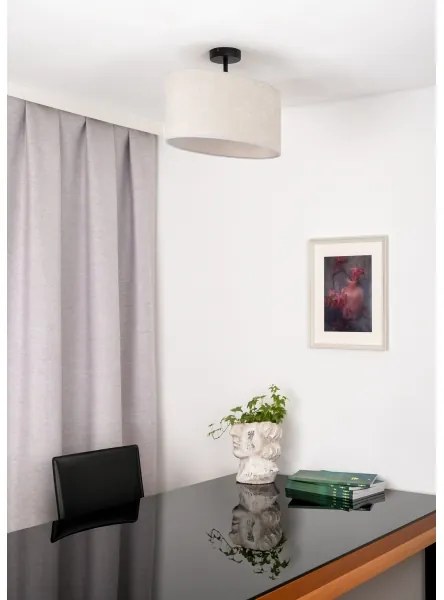 Duolla - Prisadený luster OVAL 1xE27/15W/230V šedá