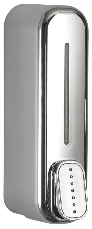 Nástenný plastový dávkovač mydla v lesklej striebornej farbe 350 ml Aqualine Mullet – Sapho