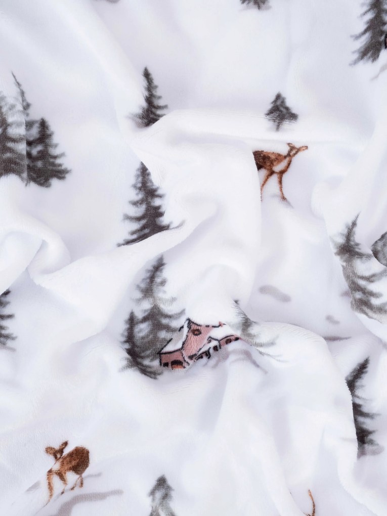 Obliečka na vankúš mikroplyš Exclusive 50 × 70 cm - Zimný les