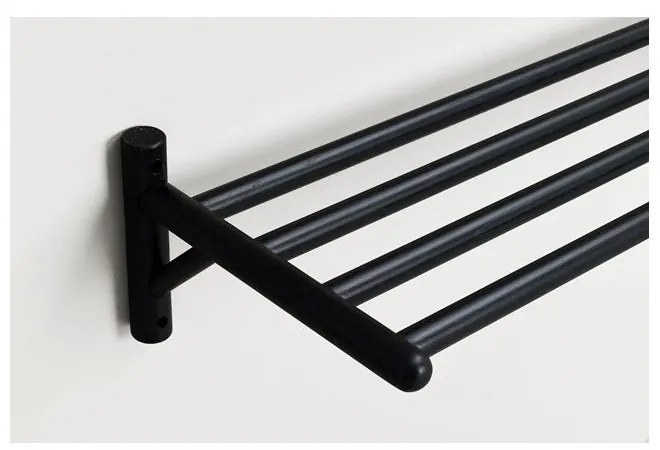 Čierna závesná polica na topánky z dubového dreva Milford - Rowico