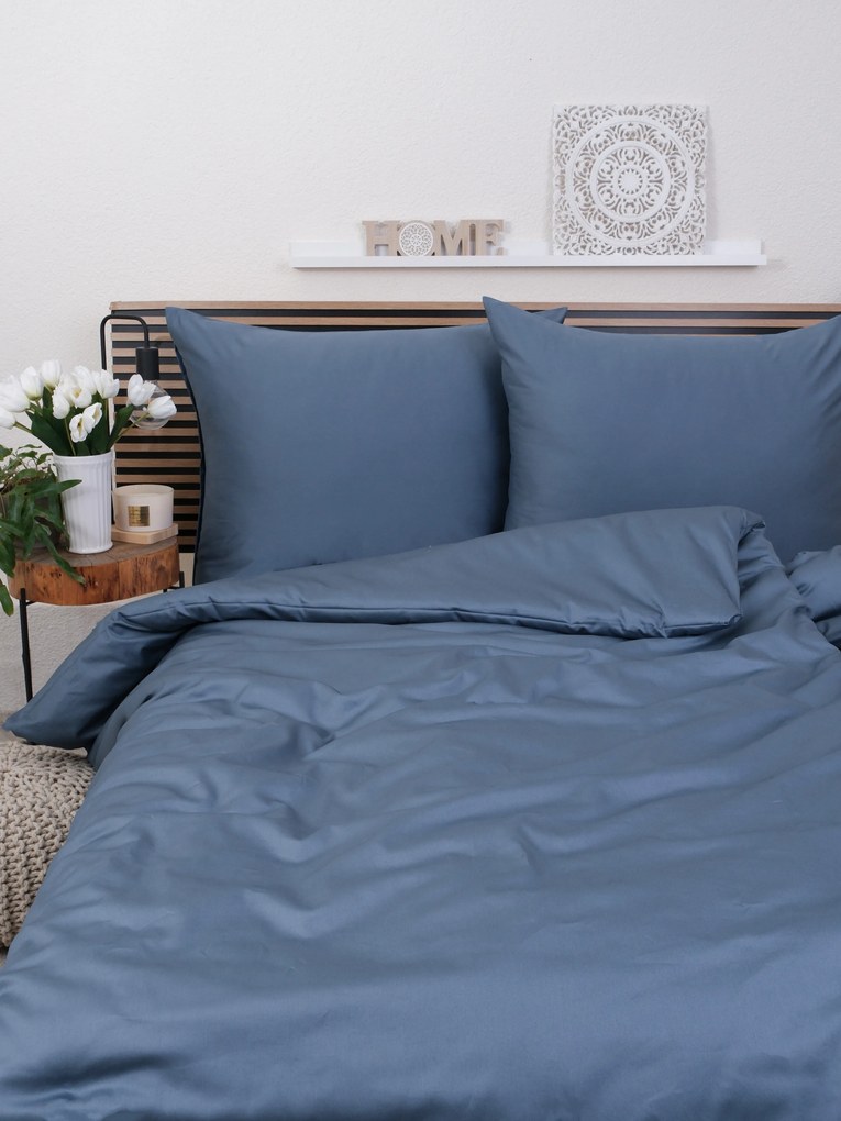 Francúzske saténové obliečky - Diana námornícky modré