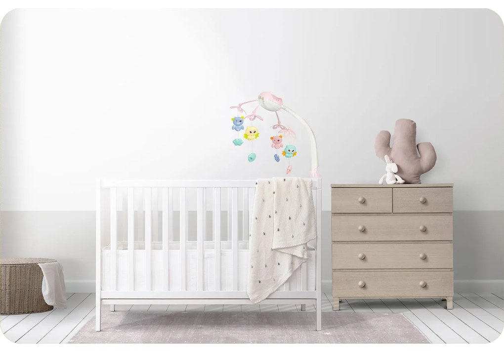 Ricokids Detský kolotoč s projektorom RK-813 ružový