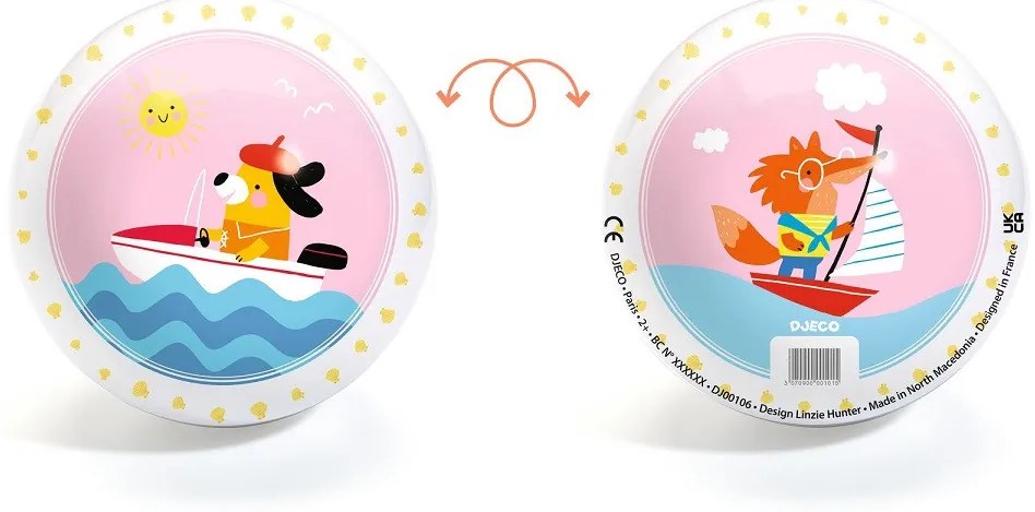 Lopta - Zvieratká v člne - 12 cm