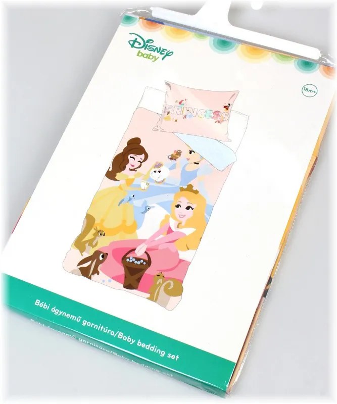 Bavlnené obliečky do detskej postieľky Princezné - Princess - Disney - 90 x 140 cm + 40 x 55 cm