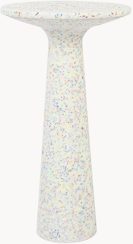 Okrúhly záhradný pomocný stolík vo vzhľade terrazzo Victoria