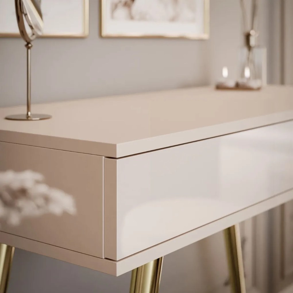 KONZOLA KATHLEEN KAŠMÍR LESKLÝ NA ZLATÝCH NOŽIČKÁCH