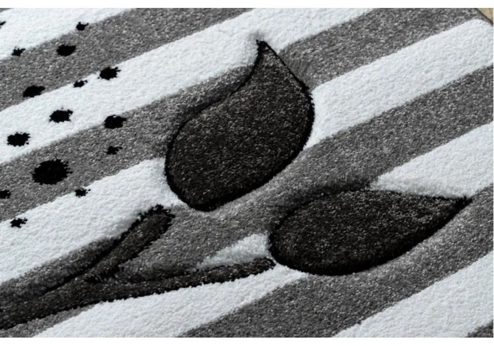 Detský kusový koberec Vtáčiky sivý 120x170cm