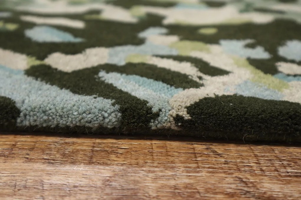 Mujkoberec Original, AKCIA: Ručne všívaný indický koberec Guntur, zelená, obývacia izba