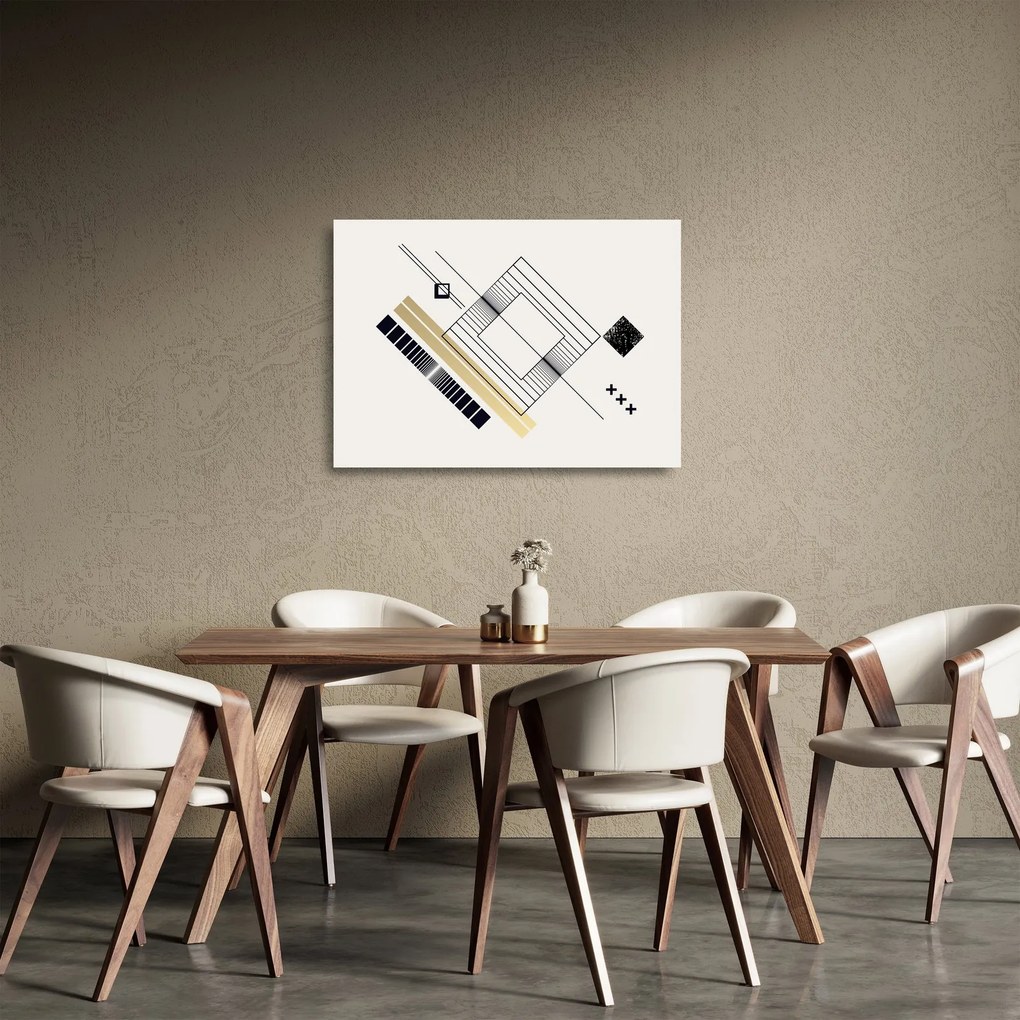 Sklenený obraz - Geometrické tvary N⁰6 (70x50 cm)