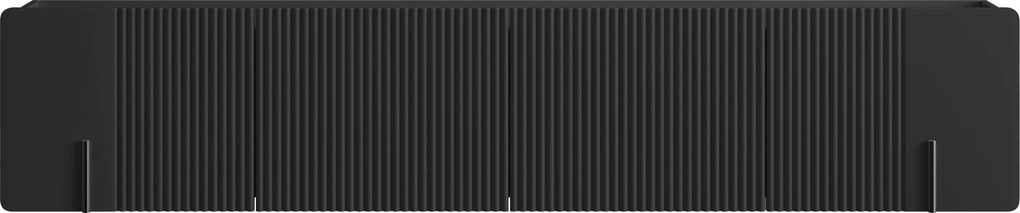 Závesná TV skrinka Malmi 200 cm - čierny mat / čierna