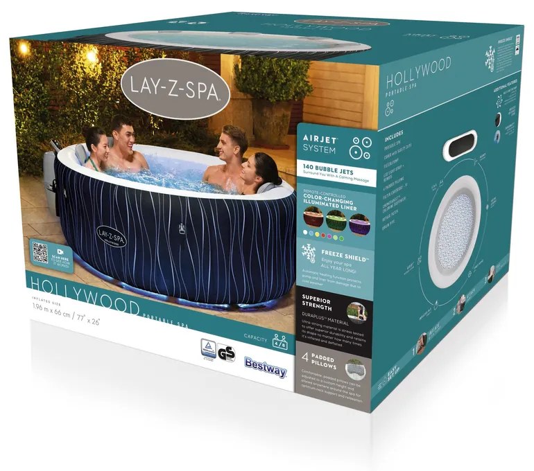 Nafukovacia vírivka SPA 196 x 66 cm Bestway 60059