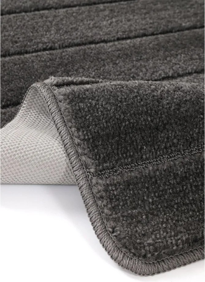 Antracitové kúpeľňové predložky v súprave 2 ks 50x80 cm Yeni Cizgli – Foutastic