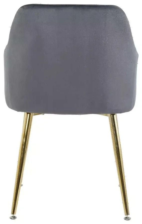 LuxuryForm DESIGN Stolička AUSTIN VELUR - tmavo šedá