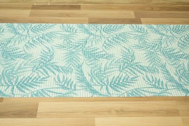 Kúpelňová penová Softy-tex 849 Palmové listy zelená / mätová