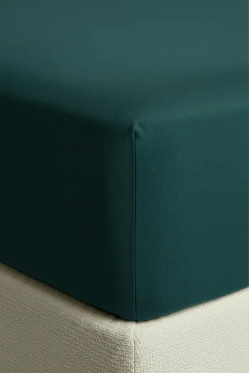 Plachta s gumičkou JERSEY fľašovo zelená Rozmer: 200x200x30 cm
