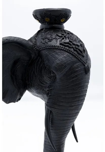 Elephant Head svietnik čierny 49 cm