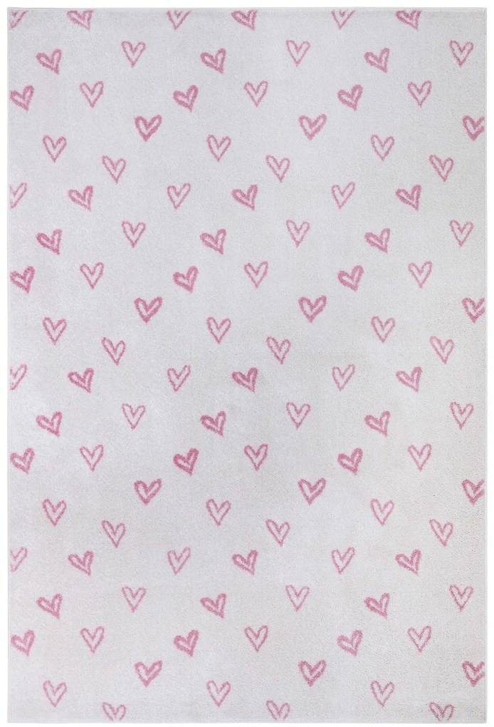 Hanse Home, Detský koberček Adventures 105945 Cream Rose, 120x170, ružová, detská izba